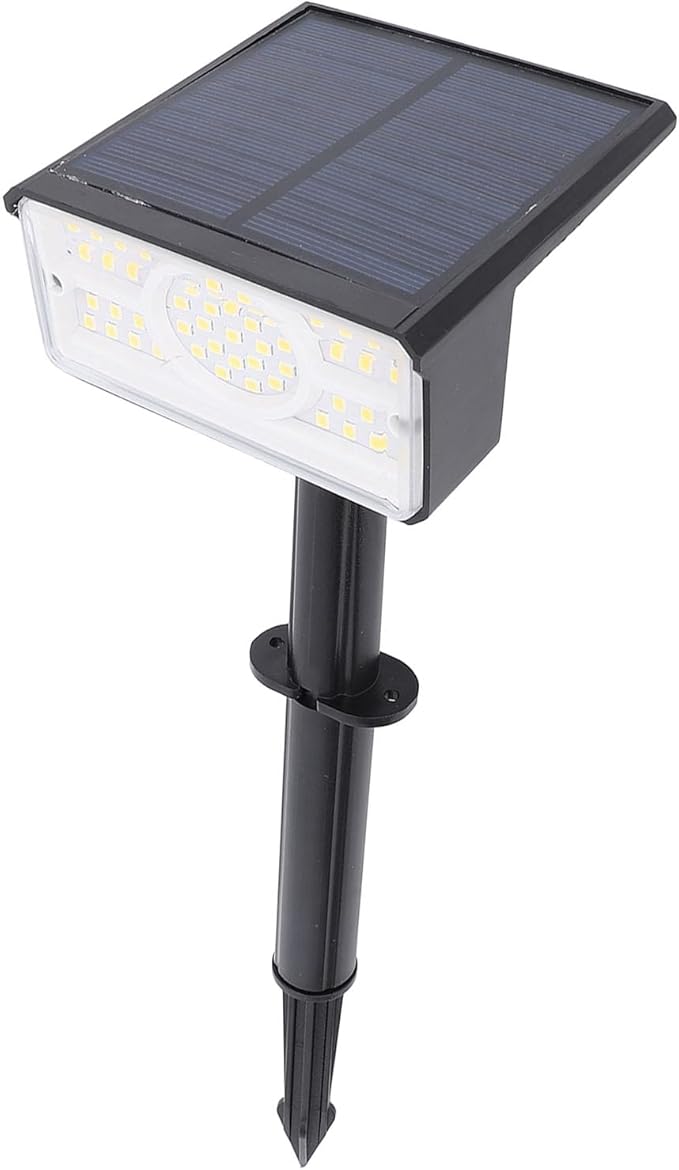 Outdoor Waterproof Spotlights 49 LEDs Solar Landscape Light - Bright Illumination IP65 Weather Ideal for Garden Yard Lawn (White Light)
