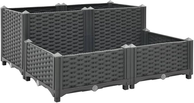 Raised BedGarden PlantersGarden PlantersGarden CenterpiecesGarden BedsRaised Beds for Growing FlowersHerbs and Fruits31.5x31.5x15 Polypropylene