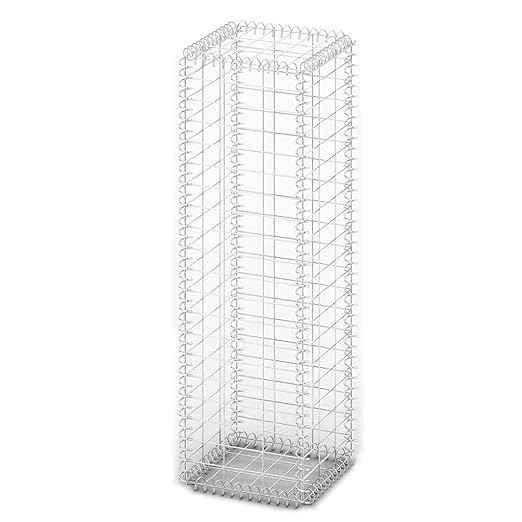 Garden Fencing Raised Bed Gabion Planter Raised Bed Gabion Basket with Lids Galvanized Wire 39.4x11.8x11.8 for Outdoor Garden Decor
