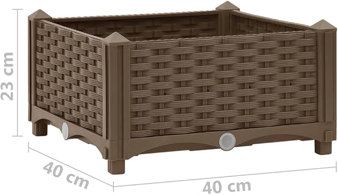 Cultivation RoomPatio Garden Home DecorVegetable planters for Porch PatioDurable and Long-LastingRaised Bed 15.7x15.7x9.1 Polypropylene