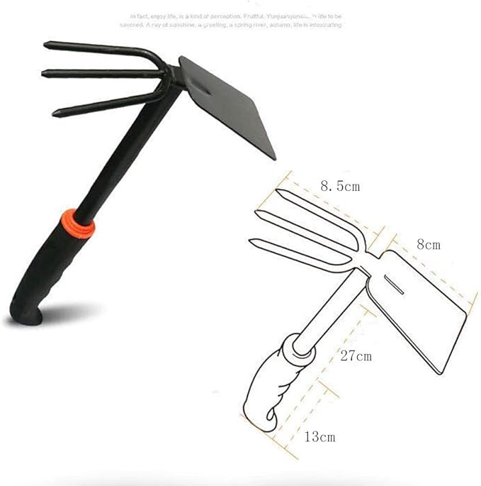 Garden Tool Set 4 Piece Heavy Duty Gardening Kit Gardening Gifts Tool Set with Non-Slip Rubber Gripfor Men and Women (Black)