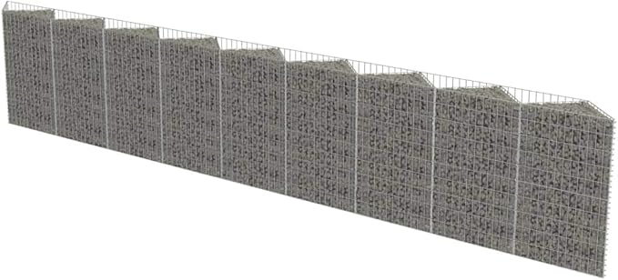 Outdoor Garden Gabion Wall Gabion Stone Basket Planter Raised Vegetable BedSteel Garden Decoration Galvanized Steel 248x11.8x39.4
