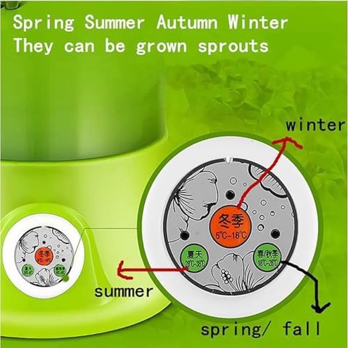 Automatic Sprouter Machine 3 Layer Bean Sprouts Equipment with 360 Degree Watering Large Capacity Thermostat for Radish and Wheatgrass