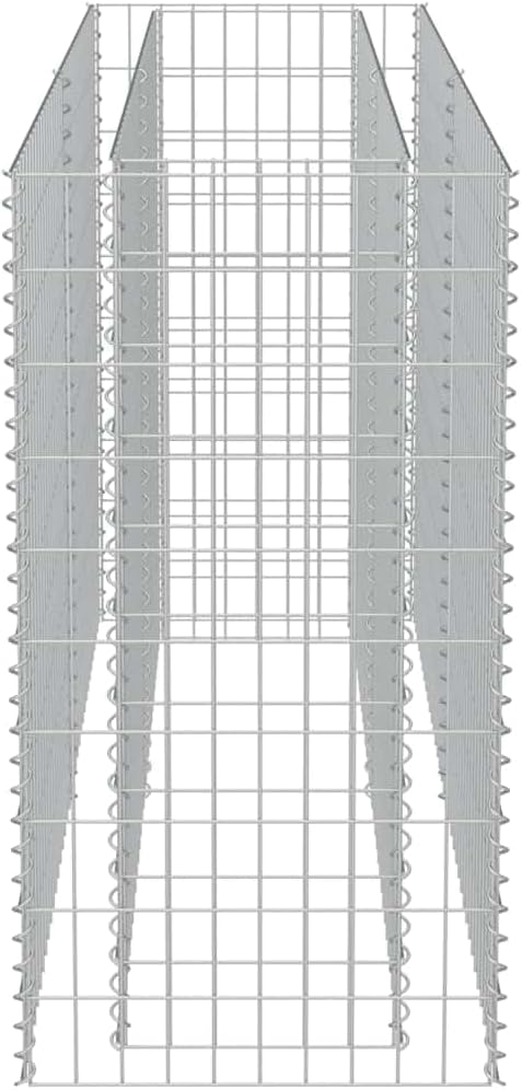 Gabion Raised Bed Silver Galvanized Steel 70.9x19.7x39.4 in Gardening Pots &amp Planters 143558