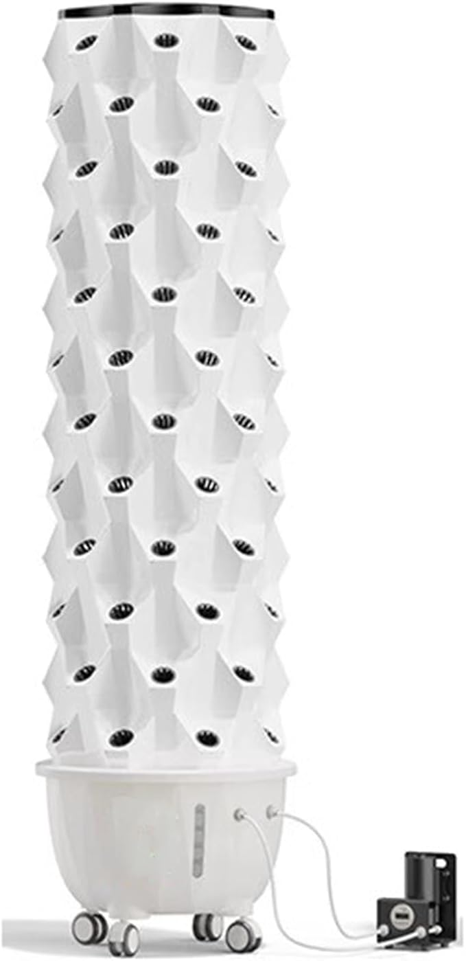 Aeroponic Tower Garden System Vertical Hydroponic Garden Tower Automatic Water Circulation Hydroponics Growing System Kit for Herbs Fruits and Vegetable(223cm/88in)