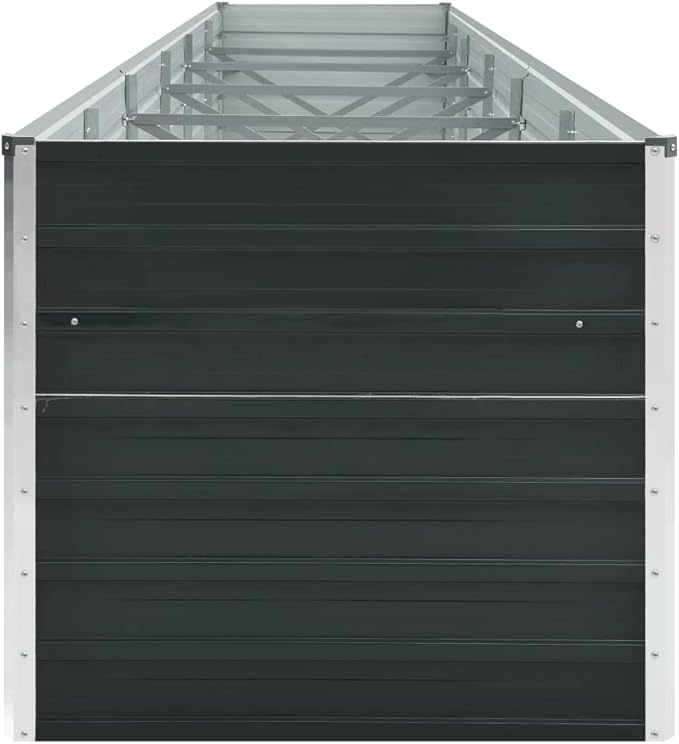Garden Raised Bed Galvanized Steel 189x31.5x30.3 Anthracite