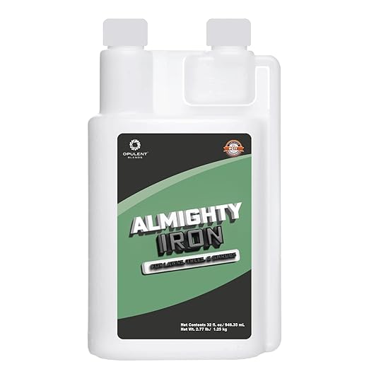 Almighty Iron | (32 fl. oz.) | Makes up to 200 gallons &amp Covers Up to 200000 sq. ft. | Liquid Iron | 10% Iron Amino Acid Complex | Foliar Applied Iron for Plants |