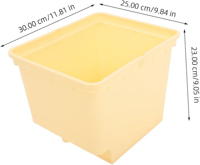balacoo Soilless Planting Buckets for Greenhouse Durable Hydroponics Containers for Vegetables and Fruits Easy to Assemble Yellow Color No Lid