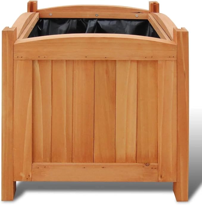 Wooden Raised Bed Planters Set of 2 11.8 x 11.8 x 11.8 Outdoor Garden Flower Bed Elevated Planter Boxes for Outdoor Plants Patio Boxes for Vegetable Garden