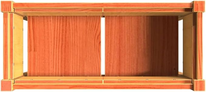 Garden Planter Set of 2 Wax Brown Solid Pine Wood 27.6x27.6x27.6 in Outdoor Rectangular Raised Garden Bed for Balcony Patio