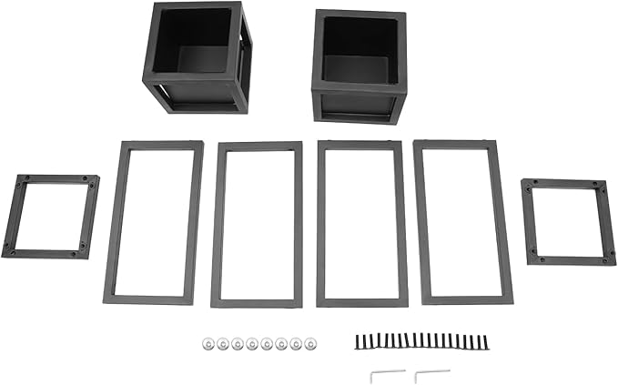 2PCs Outdoor Raised Garden Bed 24 H Rectangular Elevated Garden Bed for Backyard Gardening Planters Boxes for Planting Herbs Flowers &amp Vegetables