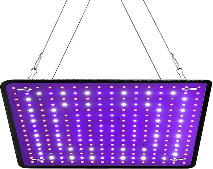 600W Full Spectrum LED Grow Light for Indoor Plants-UV Grow Lamp for Seed Starting Seedlings Vegetable Plants Plant Perper Hanging Growing Lamps(Actual Power 60W)