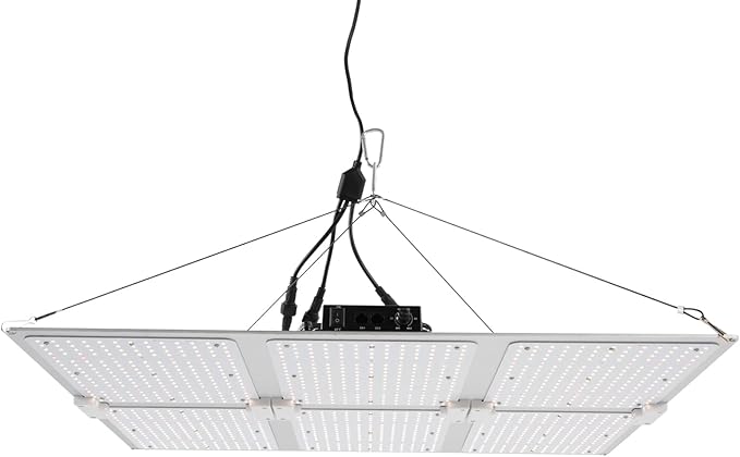 Square LED Grow Light Panel Full Spectrum Plant Growth Light Lamp 660W Dimmable Grow Tent Light Ip65 Waterproof Plant Growing Light Indoor LED Plant Grow Light for Germination Sowing Flowering