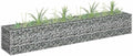 70.9 Large Galvanized Steel Raised Garden Bed Planter Box Outdoor Industrial Look Gabion Flower Box for Herbs Vegetables Patio Lawn