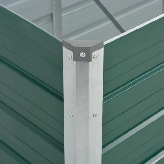 SKM Garden Raised Bed Galvanised Steel 320x80x45 cm Green (Weight-12KG)
