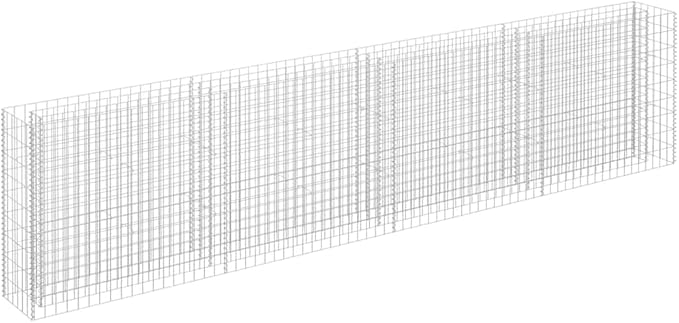SKM Gabion Raised Bed Silver Galvanized Steel 141.7 x 11.8 x 35.4 inSilver (Weight 76.28KG)
