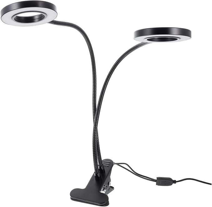 LED Plant Growth Lamp with Dual Head Design Brightness USB Powered Clamp Light for Indoor Planting for Florists and Gardeners Efficient Growth