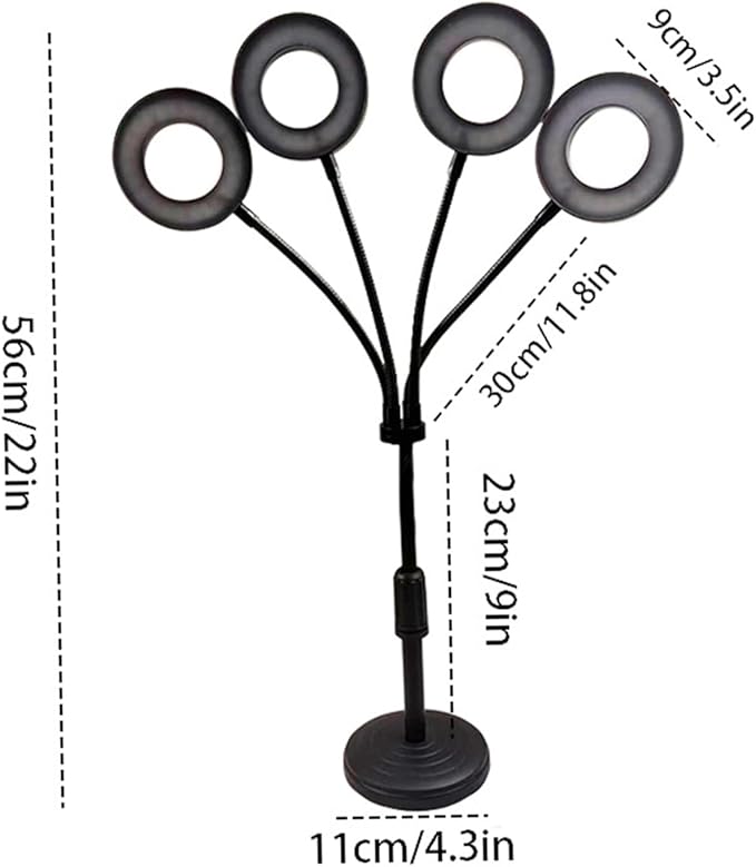 Grow Light for Indoor Plants LED Plant Growing Lamps with 3/9/12H Timer Adjustable Neck &amp Brightness for Tabletop Plants Seed Starting Herbs
