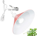 Clip Mount 5.9Ft Plug in Timing Cord Plant Light Full Spectrum White Light White Base Red Metal Shade Adjusted Angle Modern Clamp Light for Indoor Plants