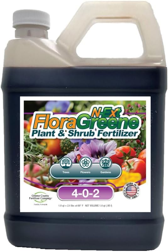 4-0-2 FloraGreene Tree Shrub Palm Plant Garden &amp Ornamental Fertilizer for More Blooms &amp Healthier Leaves