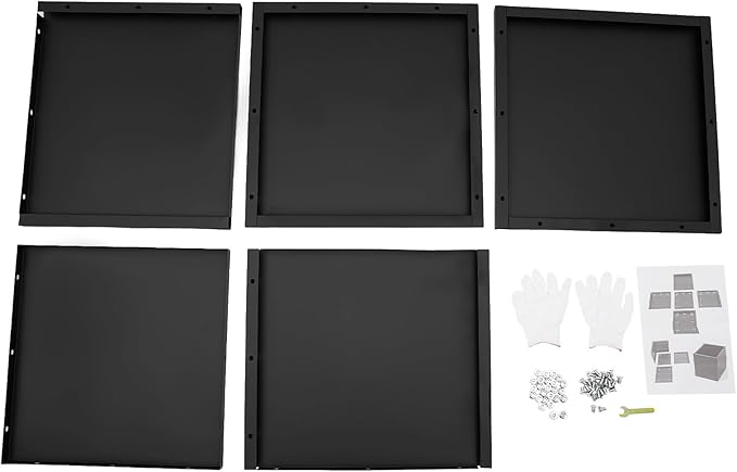 20 L x20 W x20 H Metal Flower Boxes Planter Boxes Outdoor Raised Garden Bed Indoor Outdoor Planting Bed Black Square Planter Box for Patios Lawn Yard Decor Storage