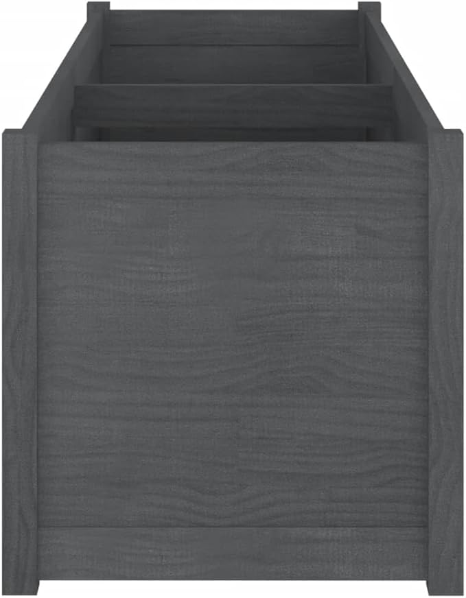 Wooden Raised Garden Bed Garden Planter Box Planter Raised Bed Wood Planter Box Grow Vegetable Flower Herb Gardening Gray 59.1x19.7x19.7 Solid Wood Pine