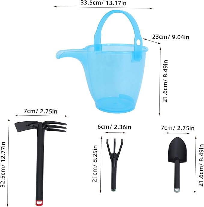 Multipurpose Garden Tool Set Lightweight PP Plastic Small Rake Shovel Fork for Beach Sand Play and Backyard Digging Safe Non-Slip Gardening