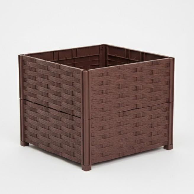 The Lakeside Collection 8-Pc. Adjustable Weaved Design Raised Garden Bed