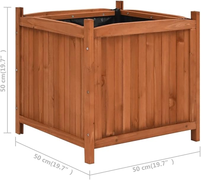 YAFF Raised Beds 2 pcs 19.7x19.7x19.7 Firwood (18.04lbs)