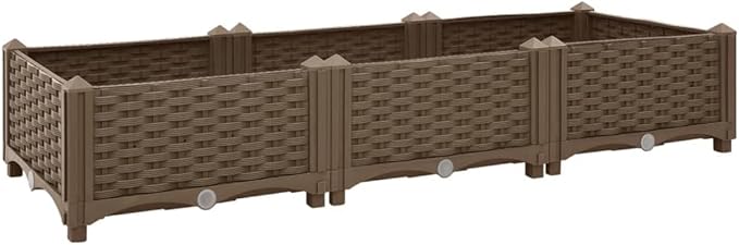 Raised Bed PlanterGarden BedGalvanized Raised Garden BedPlanter Raised bedsGalvanized Planter47.2x15.7x9.1 Polypropylene