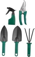 Stainless Steel Garden Tool Set with Shovel and Rake 5pcs Hand Tools for Outdoor Planting and Gardening with Portable Carry Case