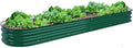 Oval Planter Raised Beds Raised Garden Bed Outdoor Galvanized Metal Planter Box Multi-Size Modular Garden Bed Kit Oval Versatile Planting (Color : Green Size : 195x60x20cm)