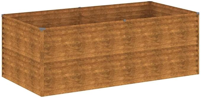 Corten Steel Garden Raised Bed 77.2x39.4x27.2 Weathering Steel Planter Box for Outdoor Plants Durable Metal Garden Beds for Vegetables Herbs Flowers
