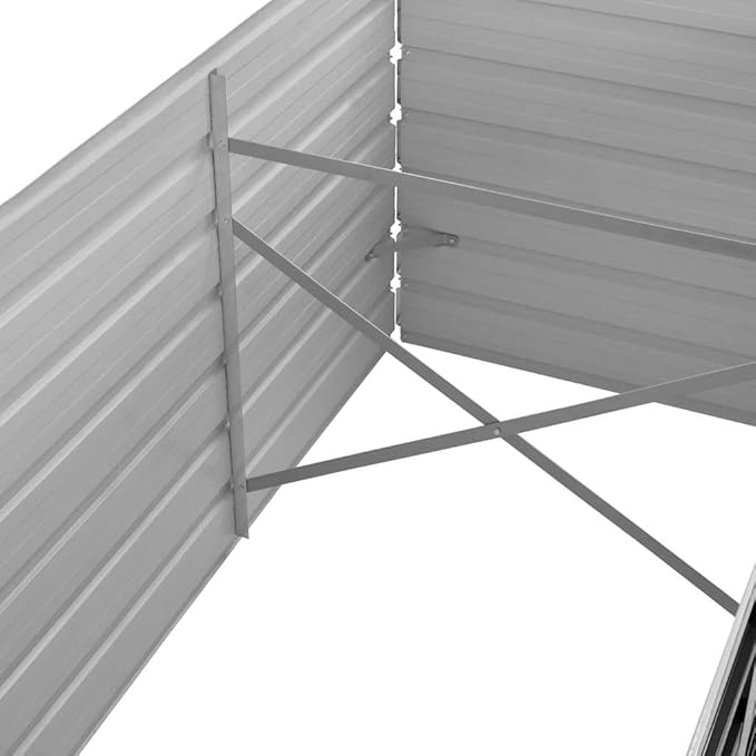 Raised Garden Bed 126x31.5x30.3 Galvanized Steel Planter Box Anthracite Modern Outdoor Herb Planter for Patio Balcony Yard