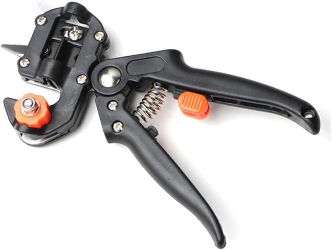 Professional Tree Grafting Tool Kit Durable Pruning Shears with Blade for Efficient Plant Grafting Black Garden Tool Set Cloth Bag for Gardeners