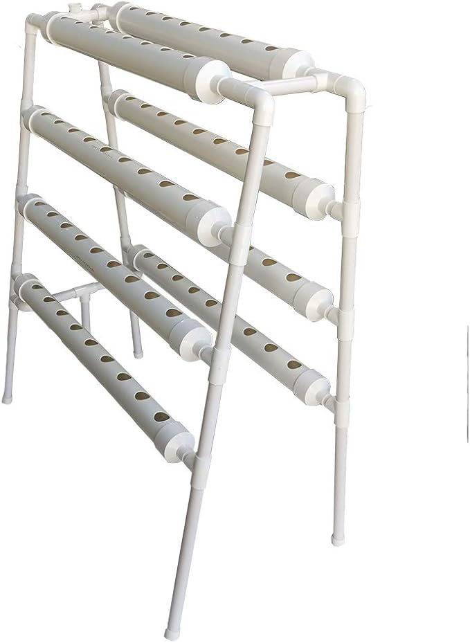 Wall-Mounted Hydroponic Grow Kit 70 Plant Sites Hydroponics Planting System 8 PVC-U Pipes Hydroponic Gardening Indoor System with 110V Water PumpPlanting SpongeHose