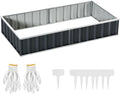 Garden BedEasy to Assemblefor VegetablesFruitsHerbs Flowers Metal Raised Garden(68.5 L x 35.5 W x 11.75 H). (Dark Gray)
