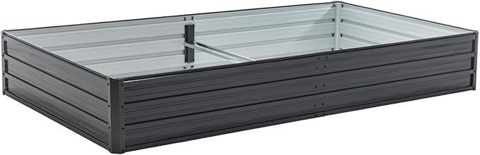 Galvanized Raised Garden Beds Outdoor 8×4×1 ft Planter Raised Beds for Gardening Vegetables Flowers