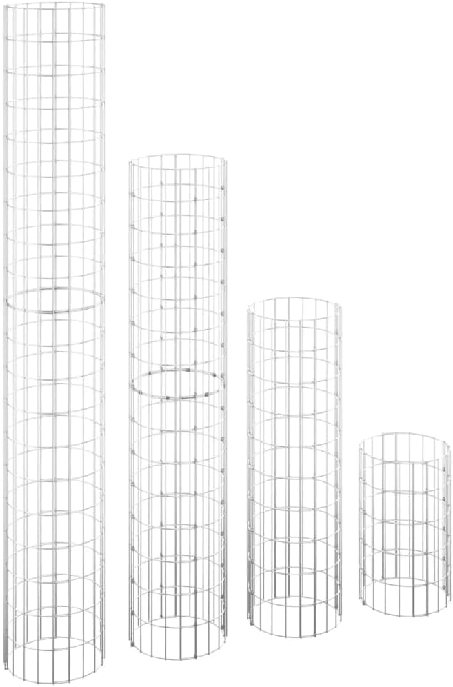 YAFF Circular Gabion Raised Beds 4 pcs 脴11.8x19.7/39.4/59.1/78.7