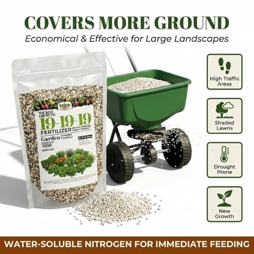 Old Cobblers Farm™ Wicked Growth Deer Plot &amp Wildlife 19-19-19 Fertilizer - Balanced Nutrition - Achieve Lush Growth and Vibrant Blooms (5 lbs | 10 lbs | 15 lbs | 20 lbs) (10 lbs)
