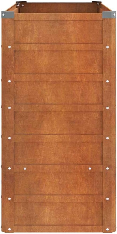 Garden Raised Bed Rusty Corten Steel Outdoor Planter Box 39.4 x 15.7 x 30.3 in Durable Metal for Vegetables Herbs Flowers