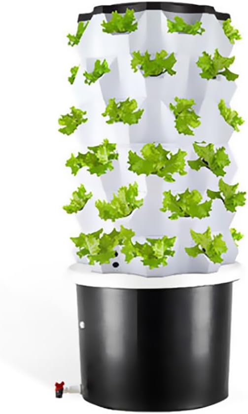 Hydroponics Growing System 6/8/10 Floor Vertical Hydroponics Tower with 100L Water Tank Aeroponics Growing Kit Smart Garden Planter Germination Kit Hydrating Pu