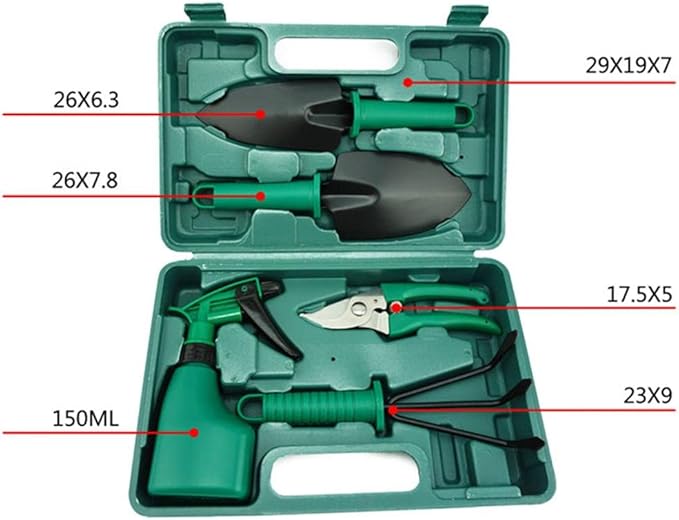 Gardening Tools Set Portable 5Pcs Stainless Steel Garden Tool Sets Gardening Gifts for Women Men