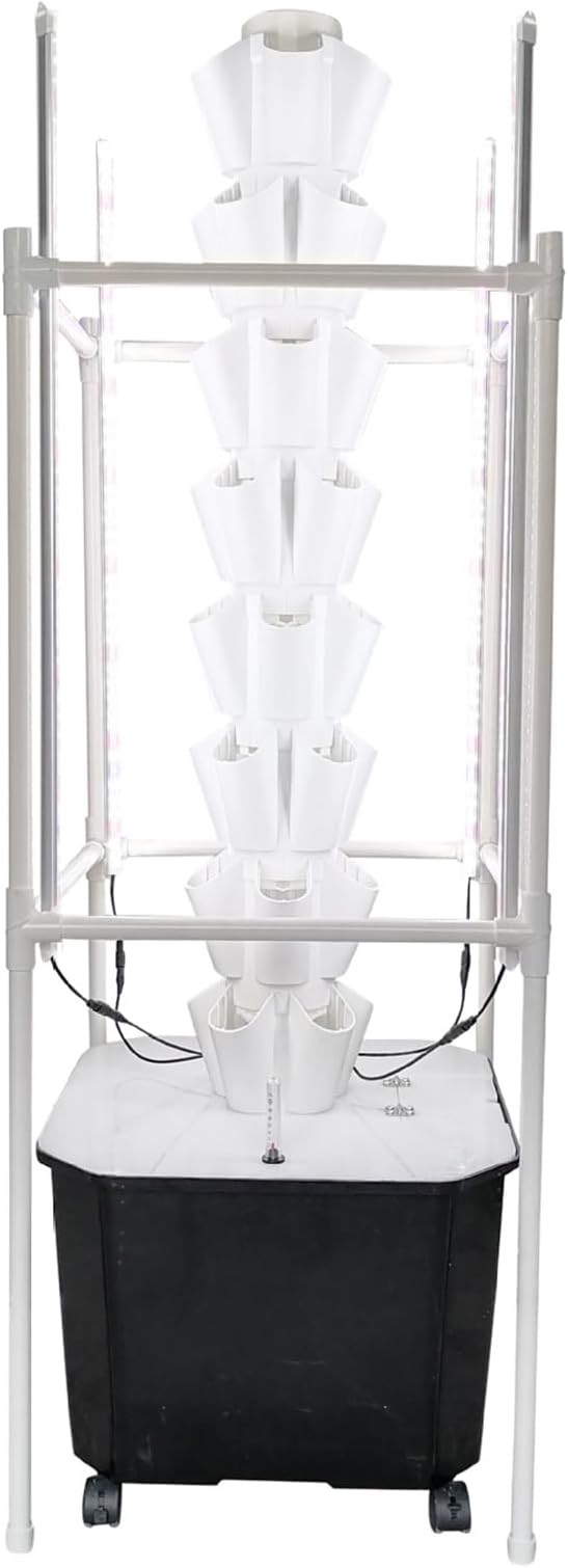 Hydroponics Tower Indoor Growing System 40/60 Plant with Plant Fill Light Pump System and Water Circulation Vertical Hydroponic System for Gardening Lover