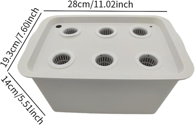 Hydroponic System Growing Box Kit Indoor Gardening System for Vegetables Flowers Lettuce 6 Planting Baskets