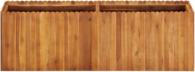 YAFF Garden Raised Bed 59x11.8x19.6 Solid Acacia Wood-5925