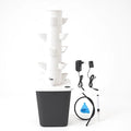 Vertical Hydroponic Tower 15 Holes 10L Water Space Saving Vertical Planting Tower with ABS Material for Home School Balcony Garden (US Plug)