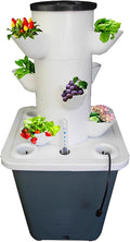 Hydroponic Growing System Kit30-plants Indoor Vertical Tower Garden System Kitsmart Garden Hydroponic Germination Kit Vegetable Tower With Pump For Herbs Fruits And Vegetables(9 holes White)