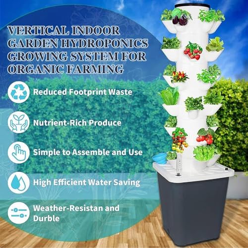 Indoor Hydroponic Growing System with Timer &amp Net Pots – Perfect for Herbs Fruits &amp Vegetables – Efficient Indoor Gardening Solution for Home &amp Urban Growers