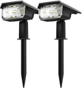 Solar Spot Lights OutdoorAdjustable 2 in 1 USB &amp Solar Powered IP65 Waterproof Landscape Spotlights3 Modes Solar Outdoor Lights for Yard Garden Porch PatioWhite light2 pcs (Warm Light 4 pcs)